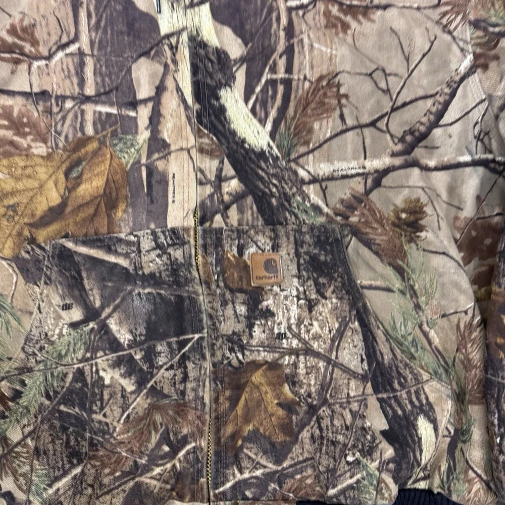 Carhartt Realtree Camo Canvas Coat Men's Sz XL Skater Grunge‎ Hunt